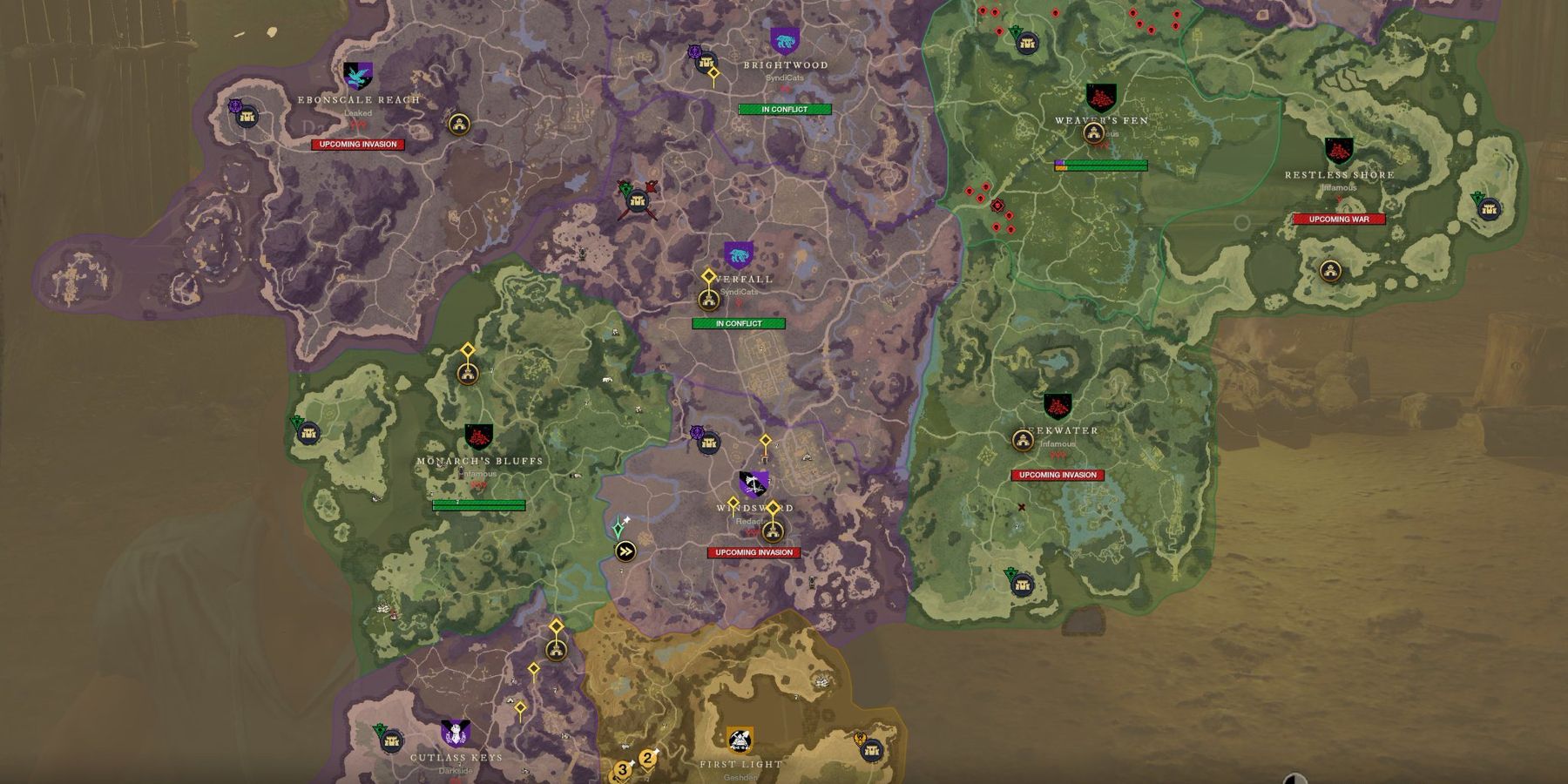 Monarch's Bluffs Map for New World MMO