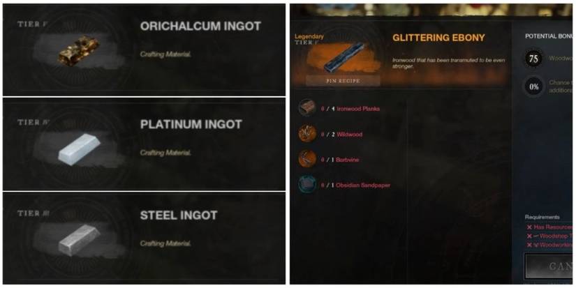 new world metals and wood