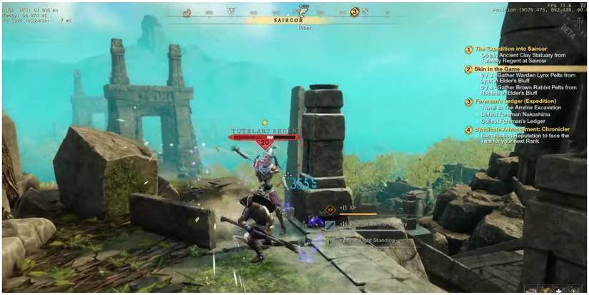 new world player fighting a tutelary regent in saircor