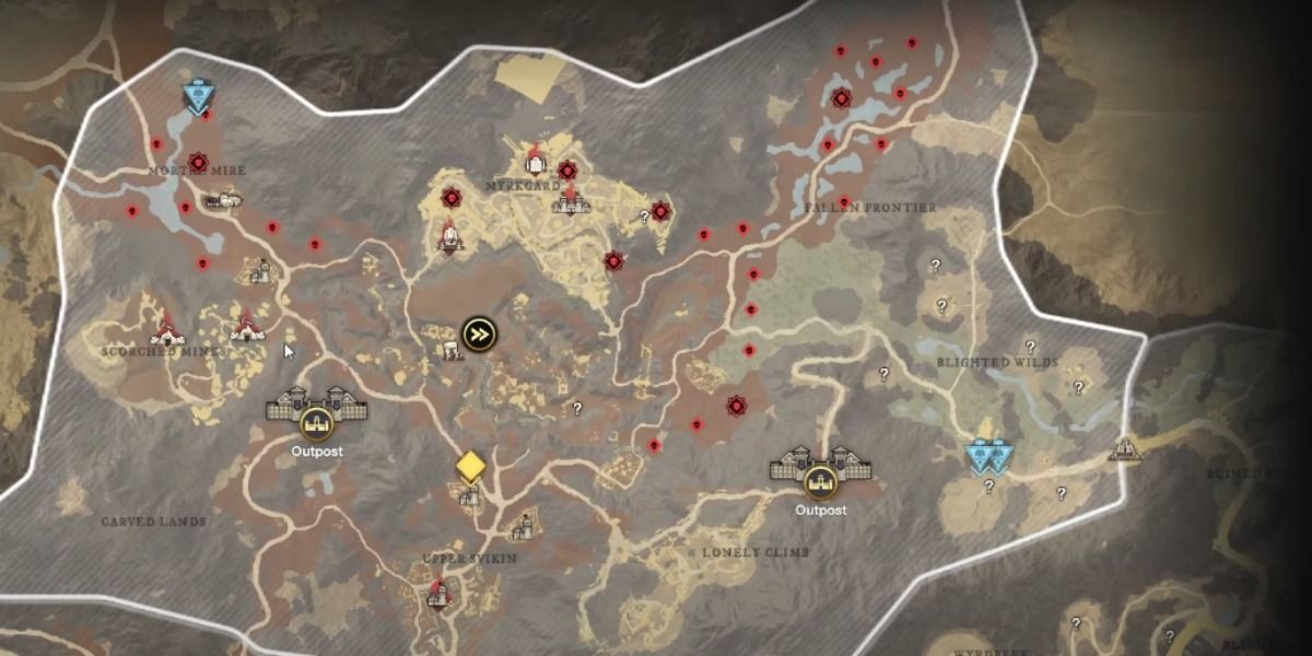 new world shattered mountain on map