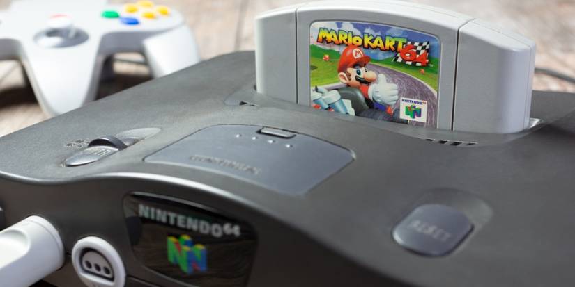nintendo 64 with mario kart 64