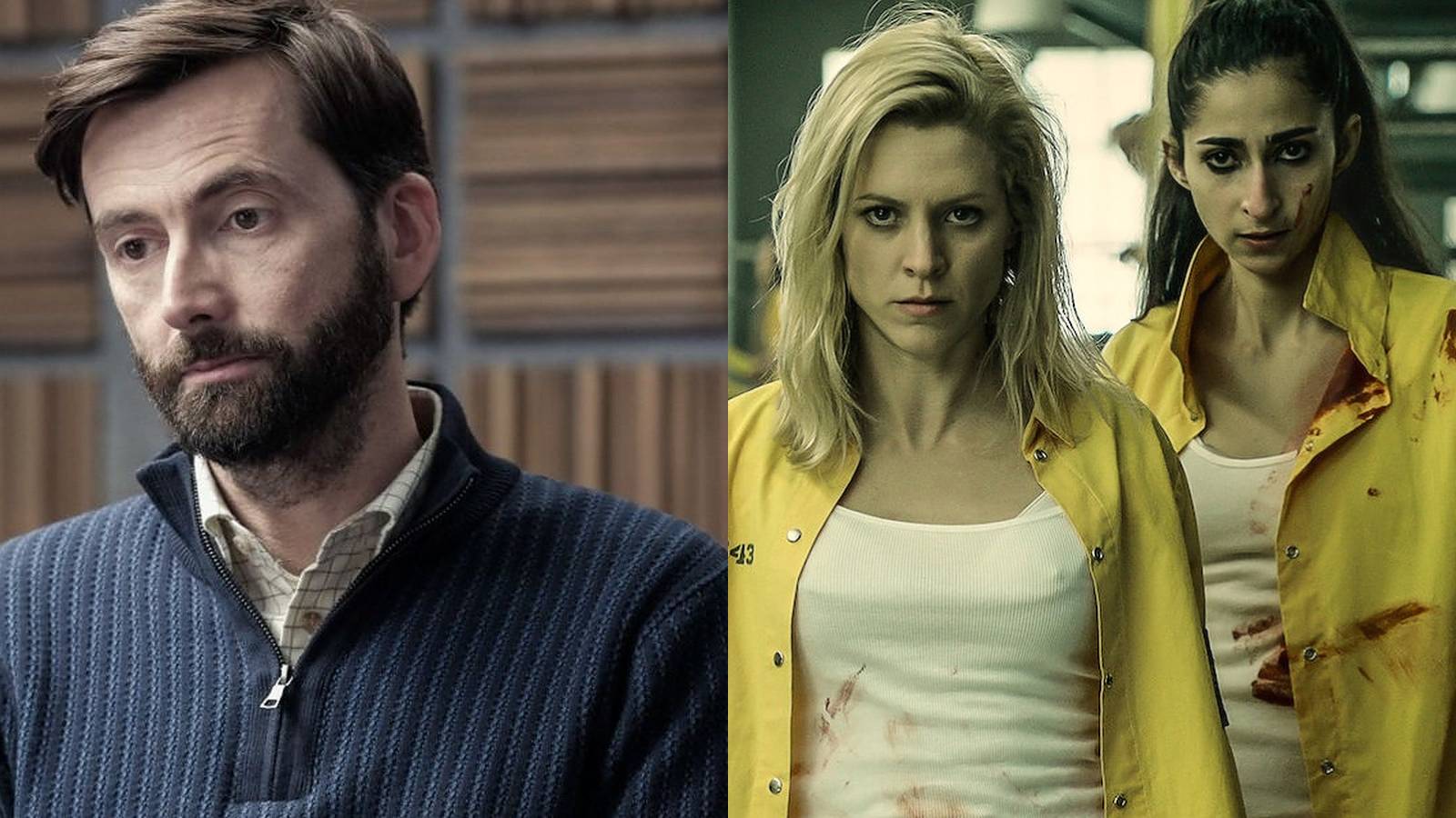 Netflix thriller shows feature split image Criminal: United Kingdom and Locked Up