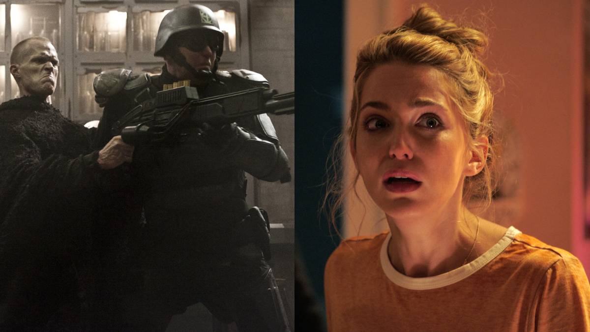 Horror films feature split image Priest and Happy Death Day