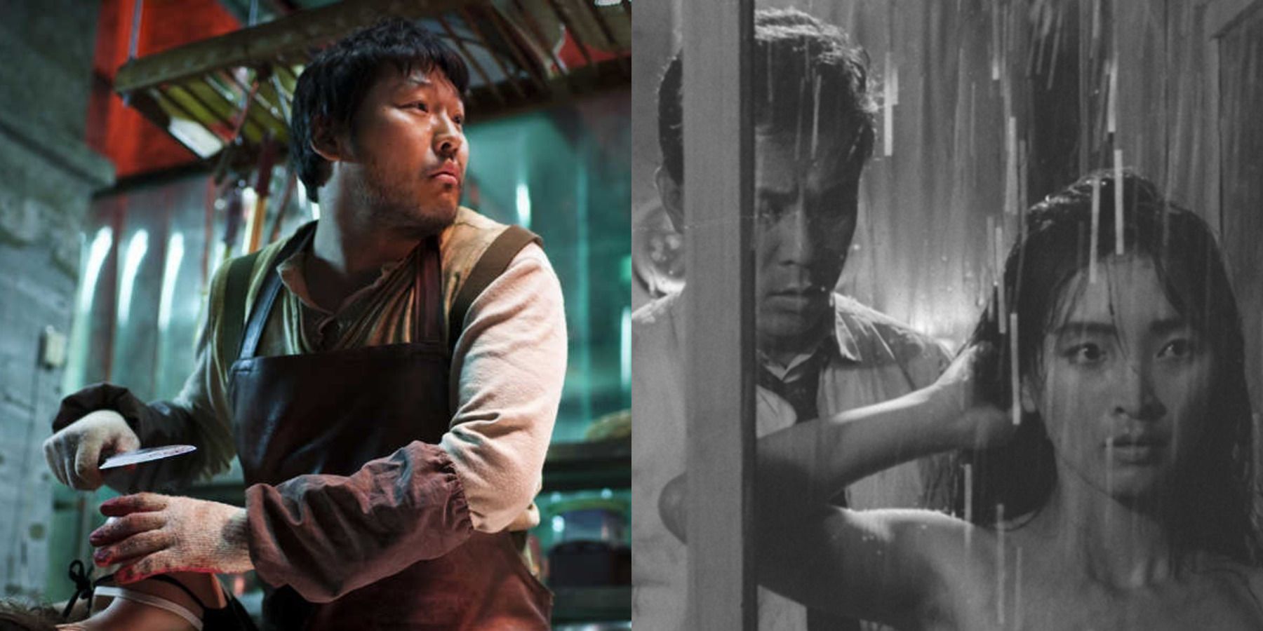 В корейских фильмах ужасов есть разделенное изображение «Я видел дьявола» и «Горничная».