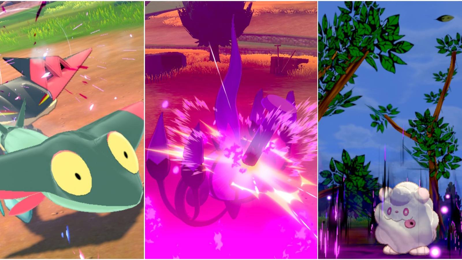 Left to right: dragon darts, curse, forest's curse