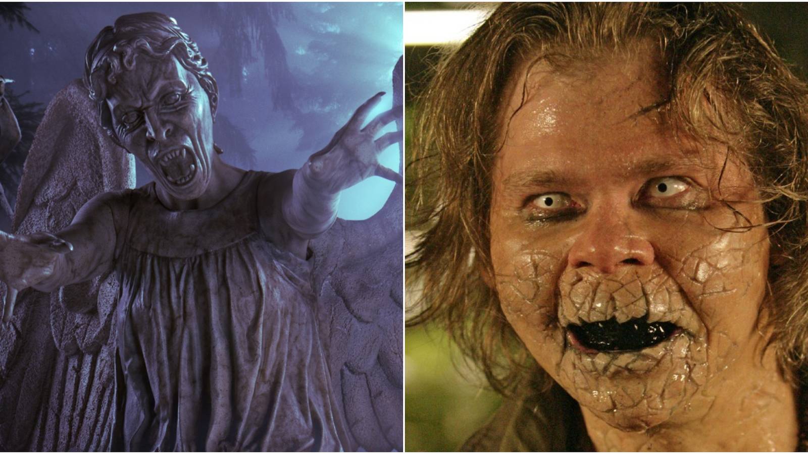 Weeping angel (left); The Flood (right)