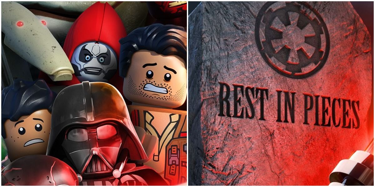 LEGO Star Wars figures and tombstone LEGO Star Wars Terrifying Tales
