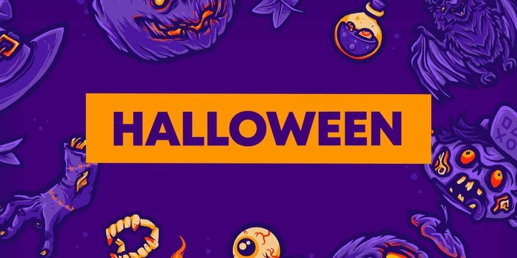 playstation halloween purple graphic