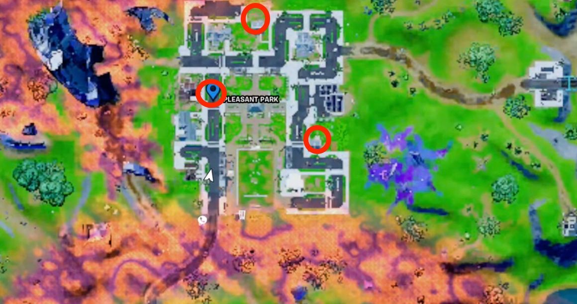 Fortnite Where to Place Ghostbuster Signs in Holly Hedges Pleasant Park or Dirty Docks