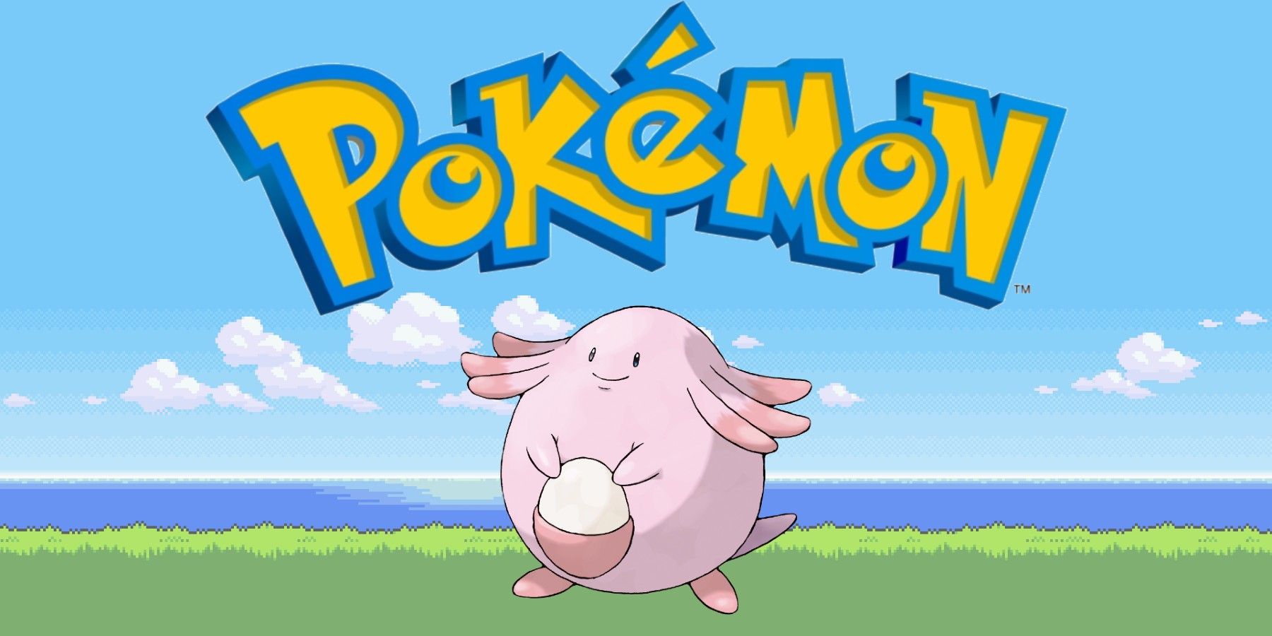 pokemon logo and chansey