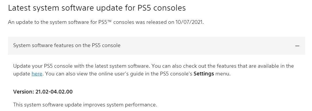 ps5 october update