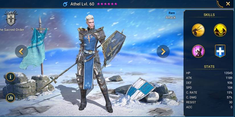 Screenshot of the character Athel on Raid Shadow Legends.
