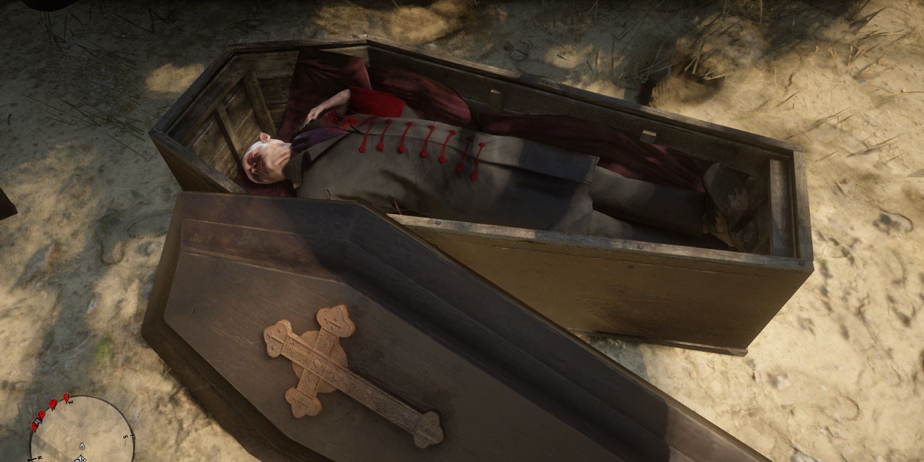 red dead online coffin body feature