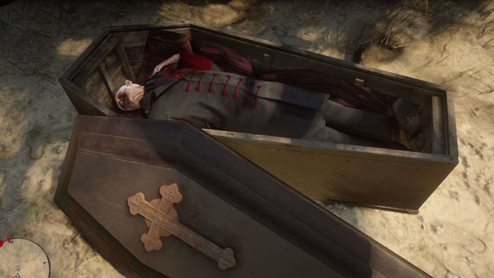 red dead online coffin body feature