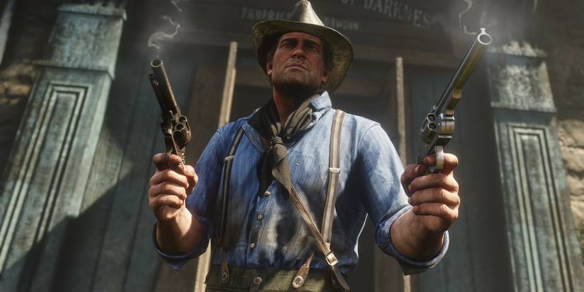 red dead redemption 2 arthur dual wielding