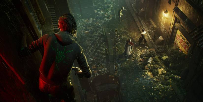 A Kindred observes several others from above in Vampire: The Masquerade - Bloodhunt