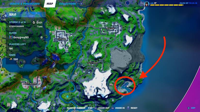 shipwreck cove fortnite