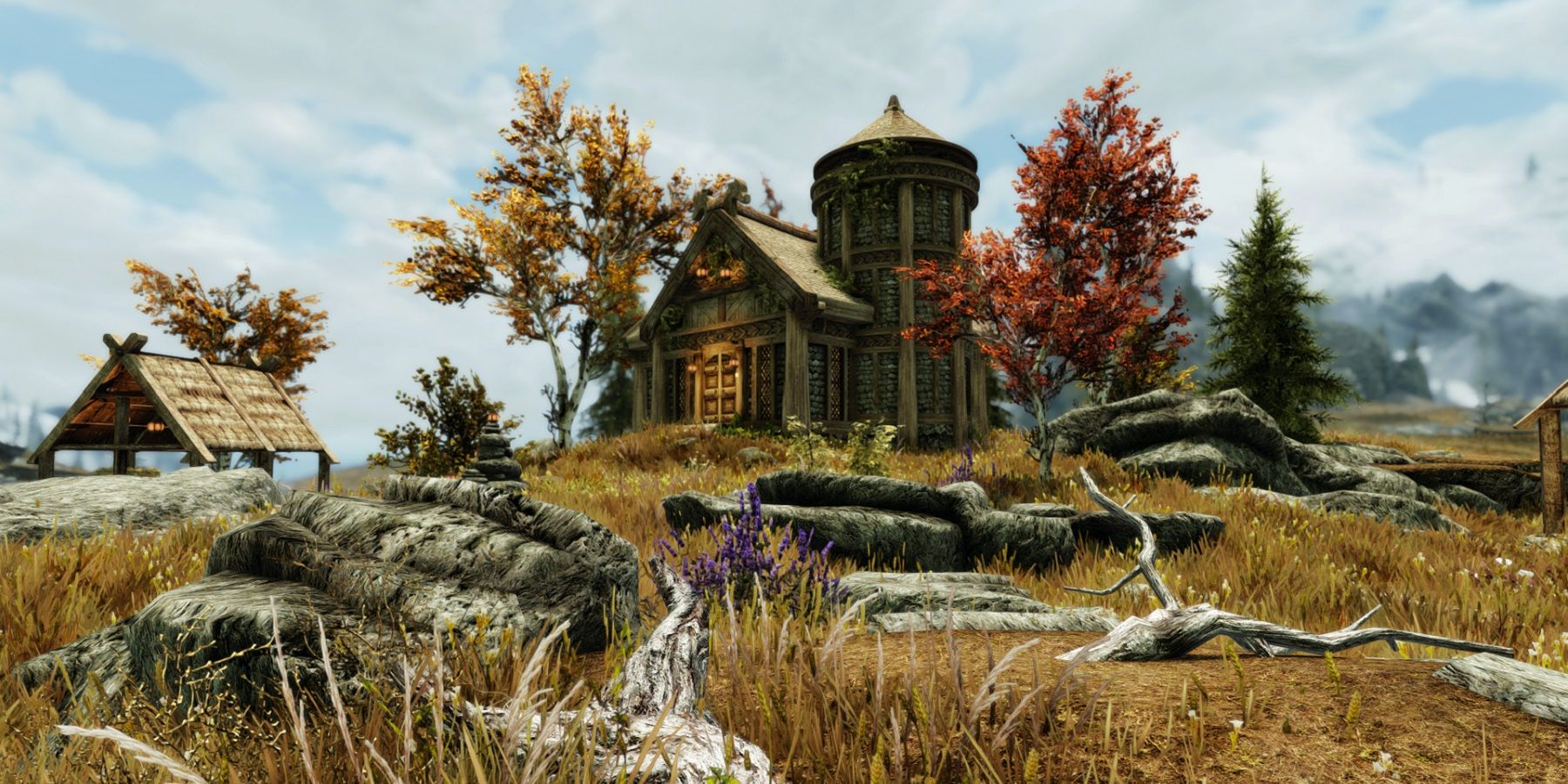 Screenshot from Skyrim showing the Tundra Homestead house in Whiterun.