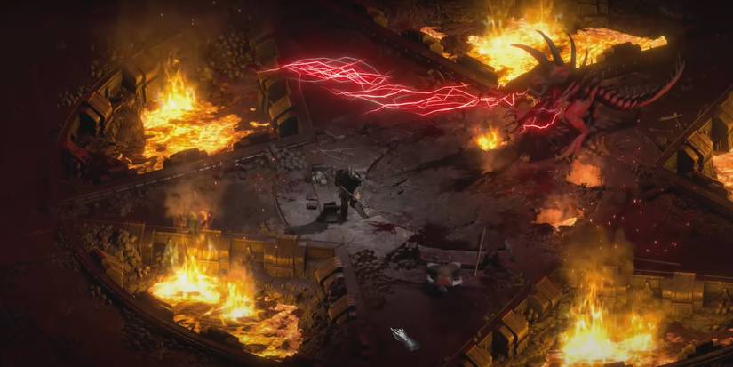 diablo 2 resurrected diablo using red lightning hose