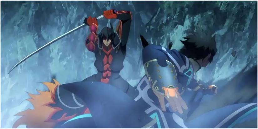 tales of xillia's Gaius attacking Jude with his katana