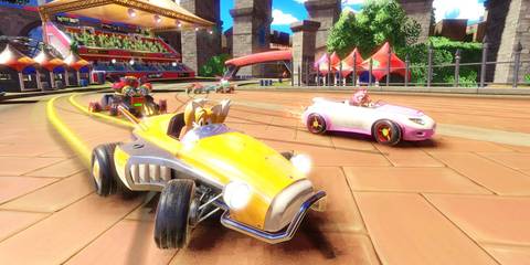 team sonic racing tails driving