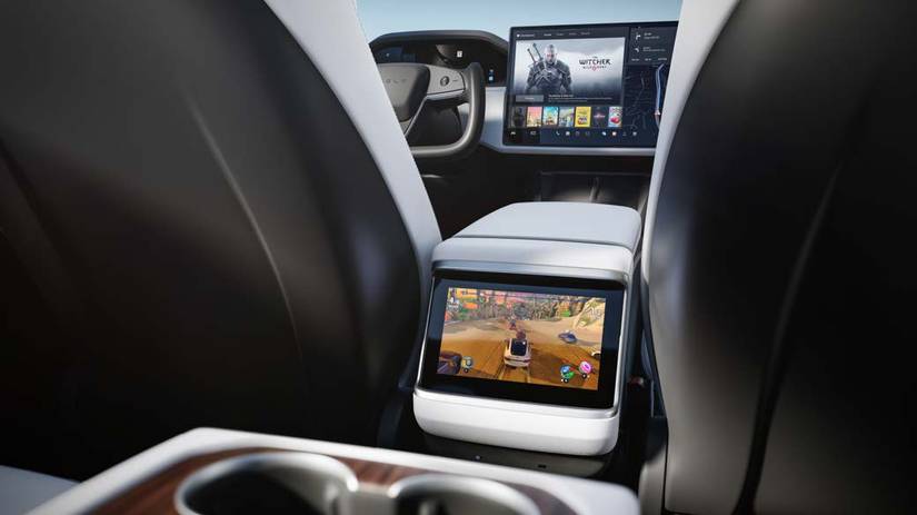 tesla interior games