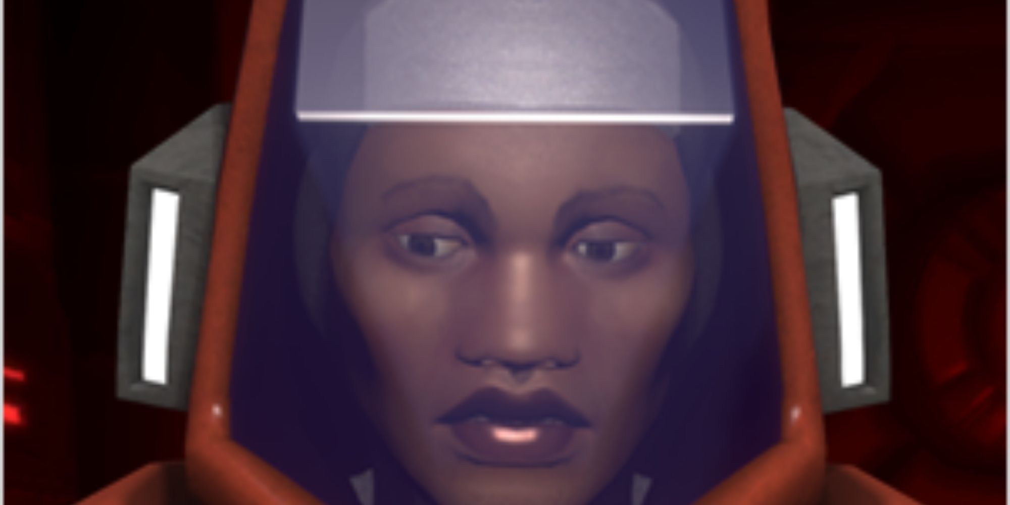 Screenshot of a crew member from the game Tharsis.