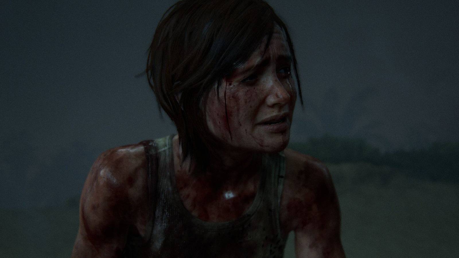 the last of us 2 ellie black and white fan painting