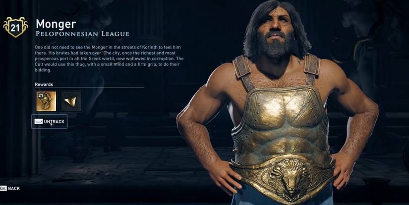 the monger selected in the cultist menu