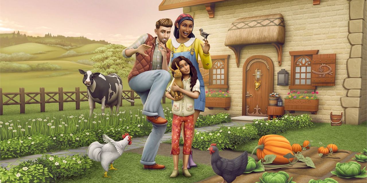 Рекламный арт The Sims 4 Жизнь в коттедже