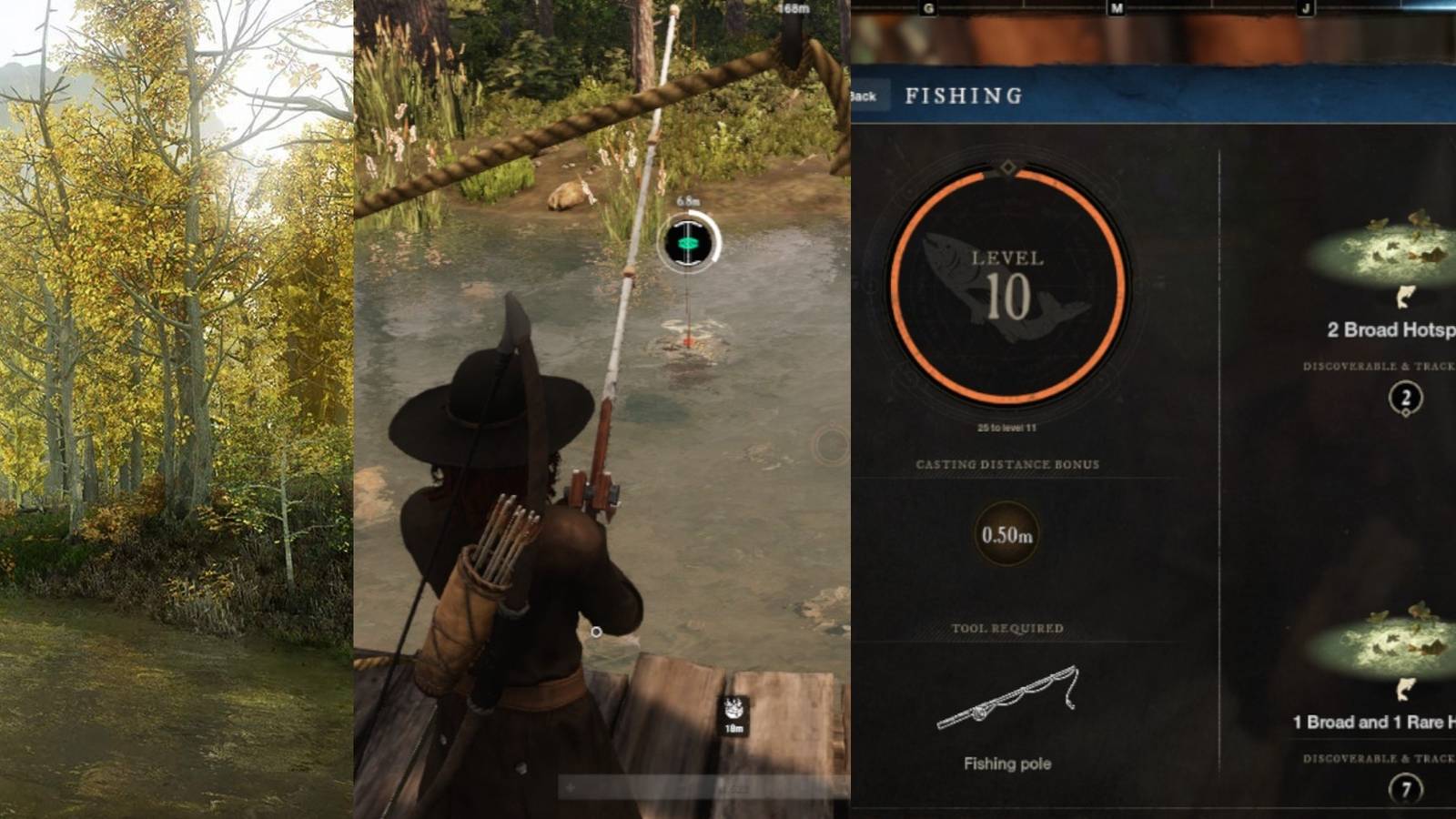 title image fishing guide split image river player fishing leveling screen