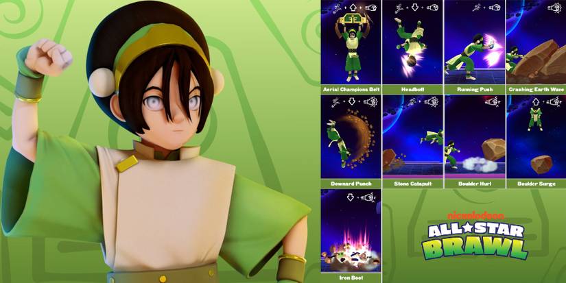 Toph Moveset Nickelodeon All-Star Brawl