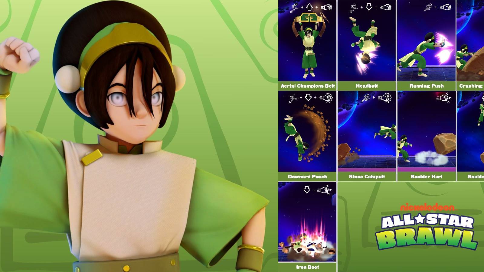 Toph Moveset Nickelodeon All-Star Brawl