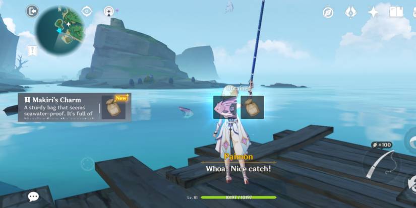 traveler fished the charm