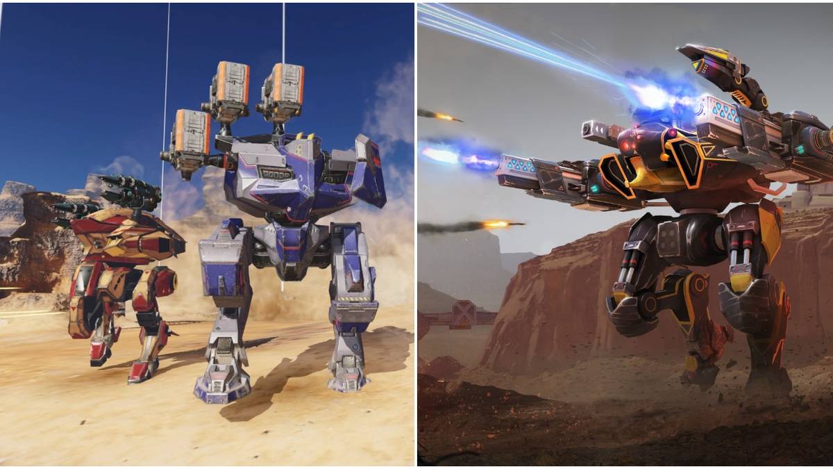 war robots scorpion mecha split image