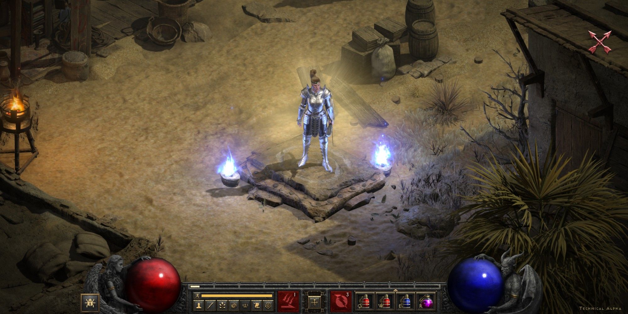 Diablo 2 Resurrected Standing On A Waypoint In Act 2