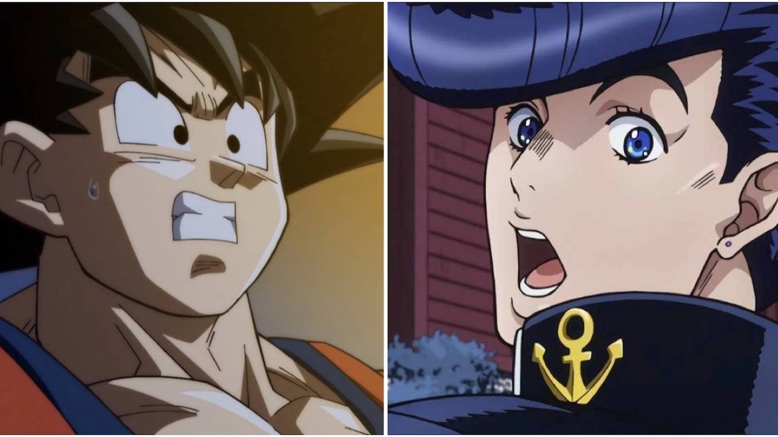 Goku from Dragon Ball Z and Joksuke from Jojo’s Bizarre Adventure