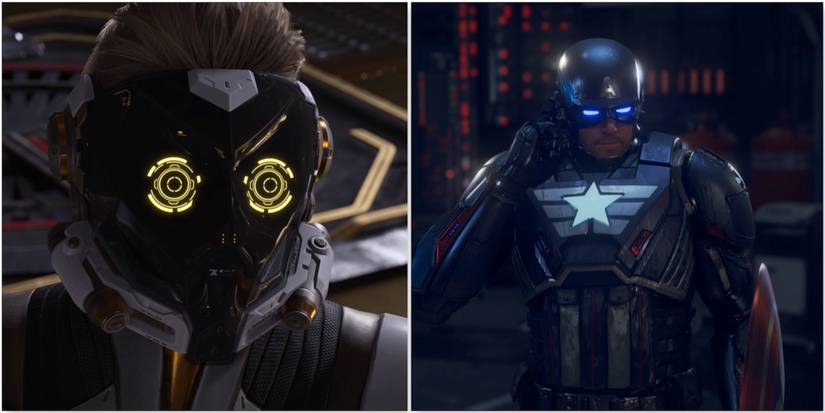 Peter from Marvel’s Guardians of the Galaxy and Captain America from Marvel’s Avengers