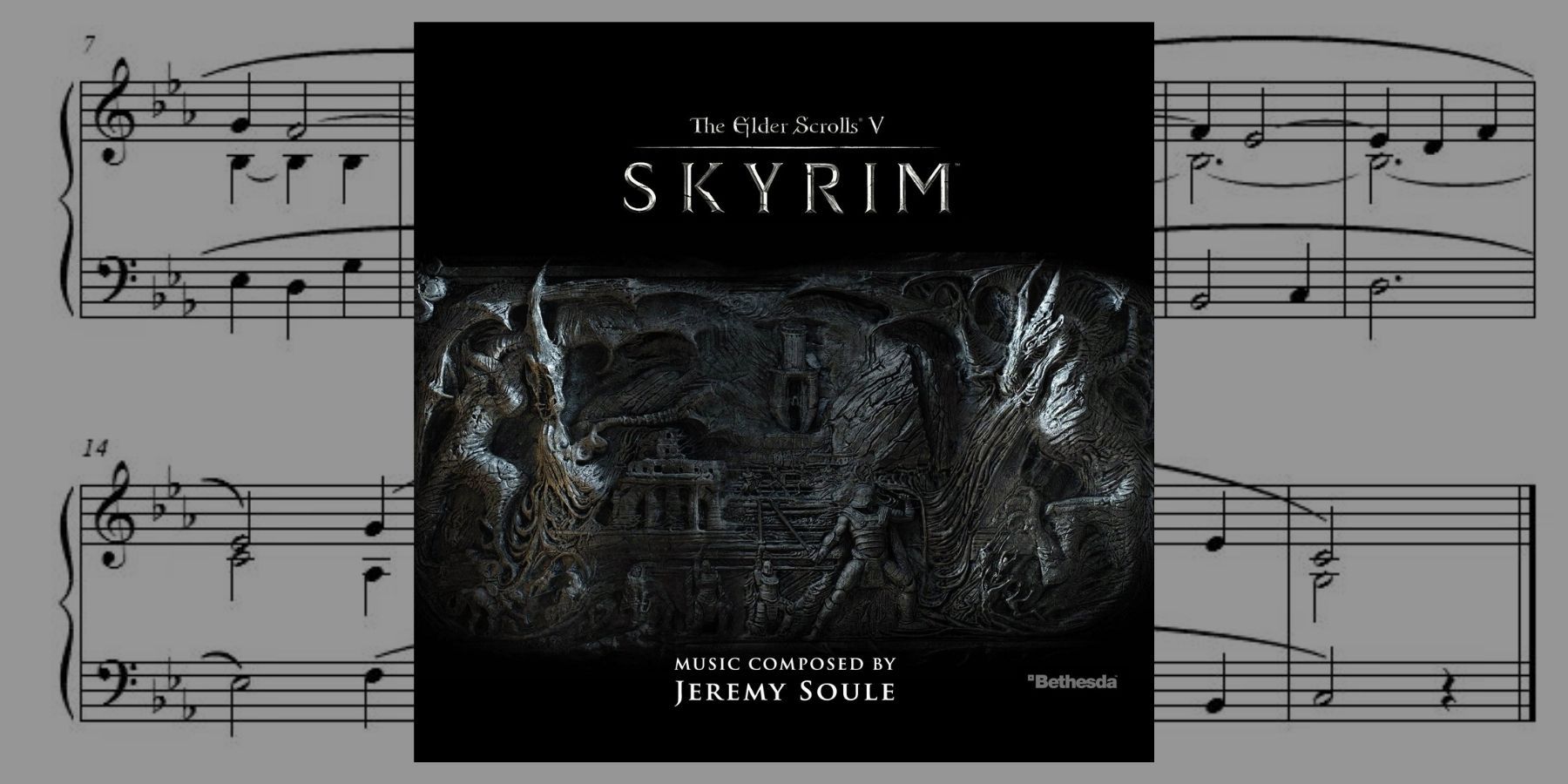 Skyrim Soundtrack with Sheet Music