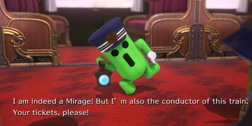 Cactuar train conductor.