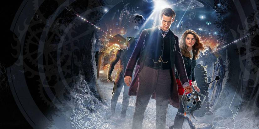 Doctor and Clara Oswald in the Time of the Doctor