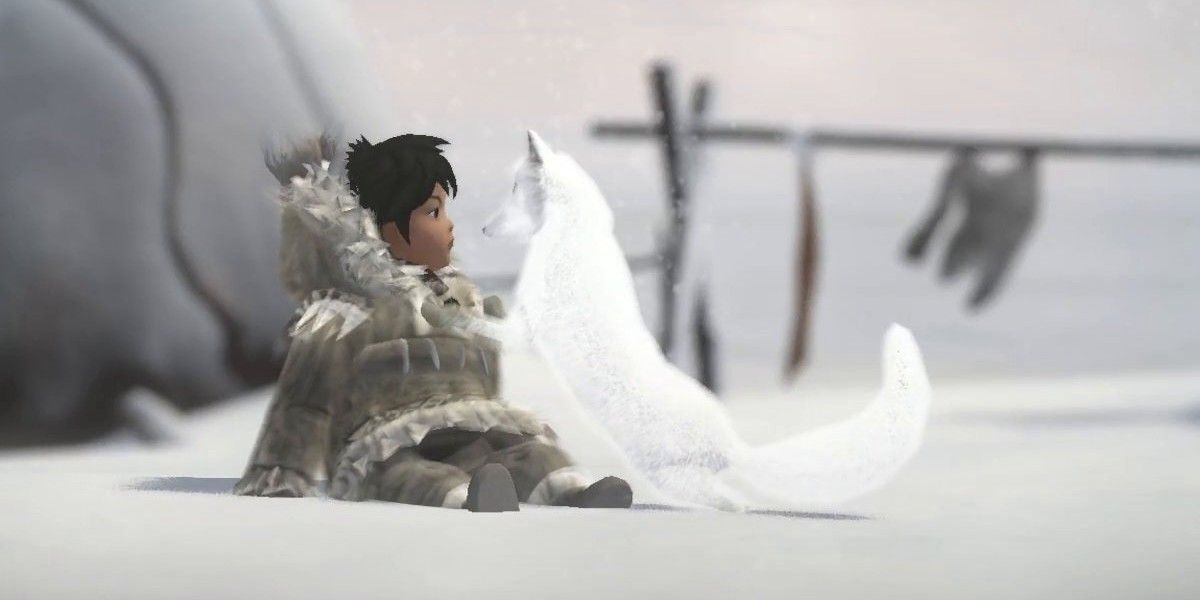 Child and artic fox from Never Alone.