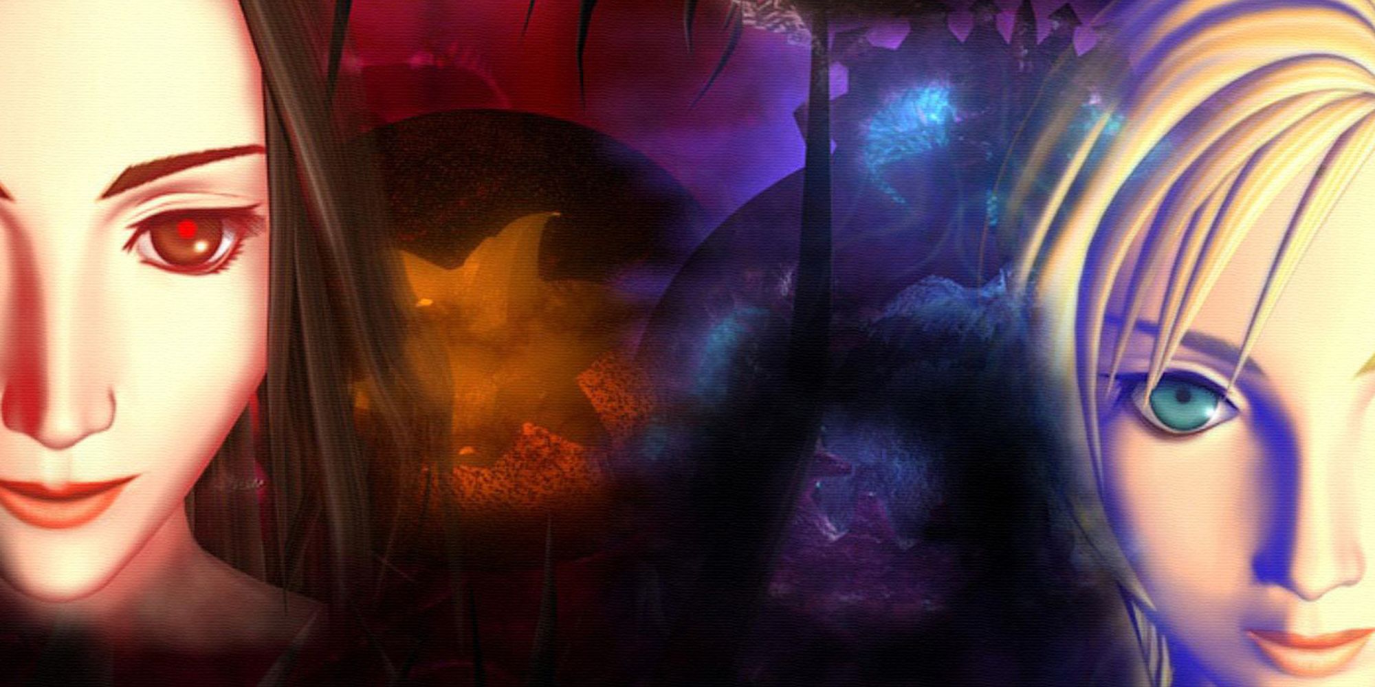 Promo art featuring Eve and Aya from Parasite Eve