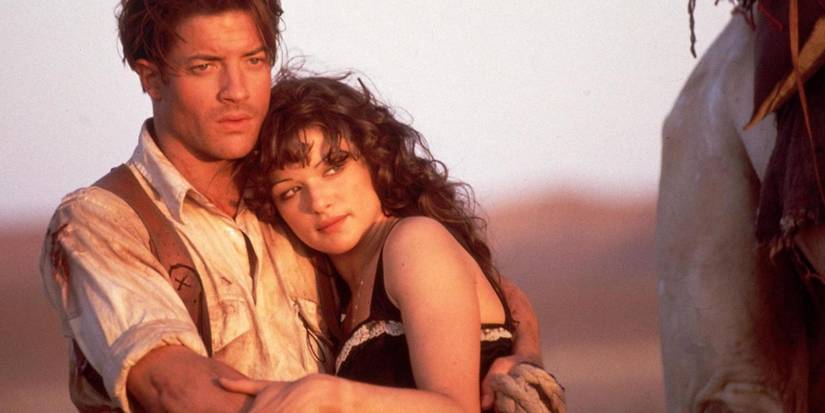 Brendan Fraser and Rachel Weisz in The Mummy