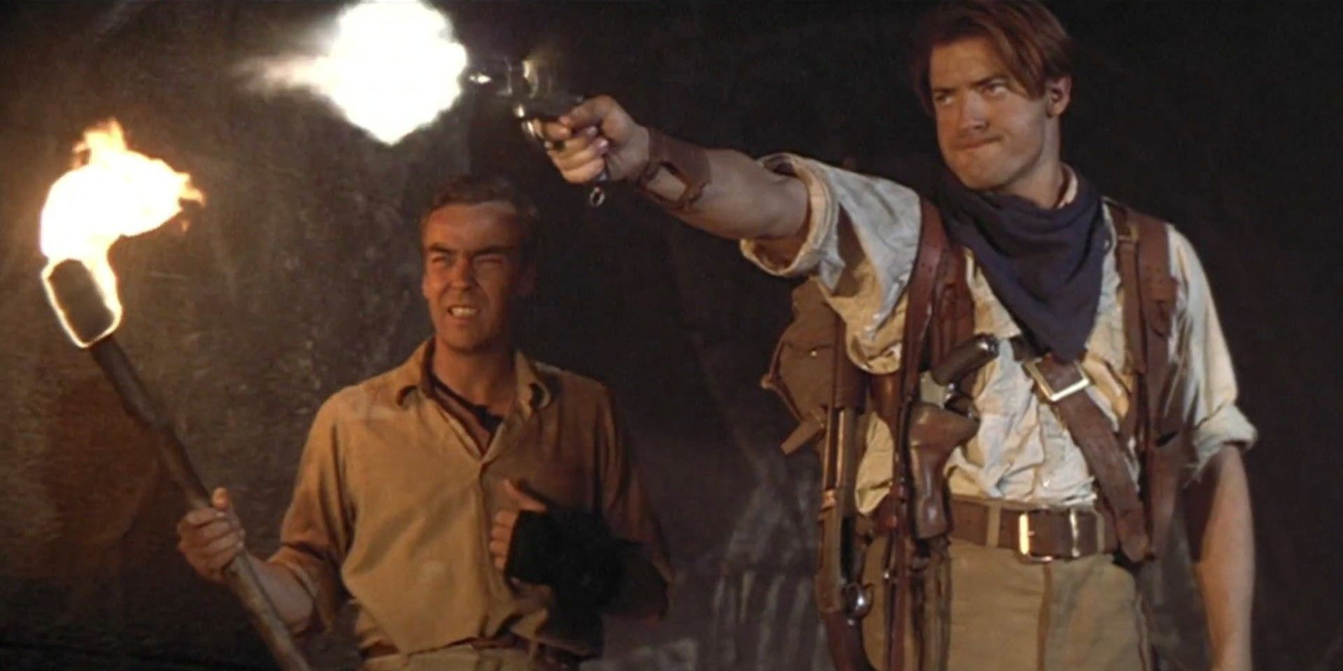 Brendan Fraser and John Hannah in 1999 The Mummy