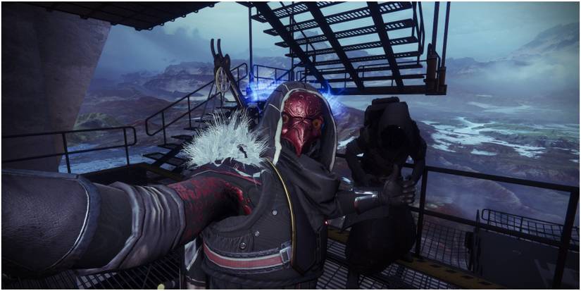 A Guardian Using The Selfie Emote With Xur