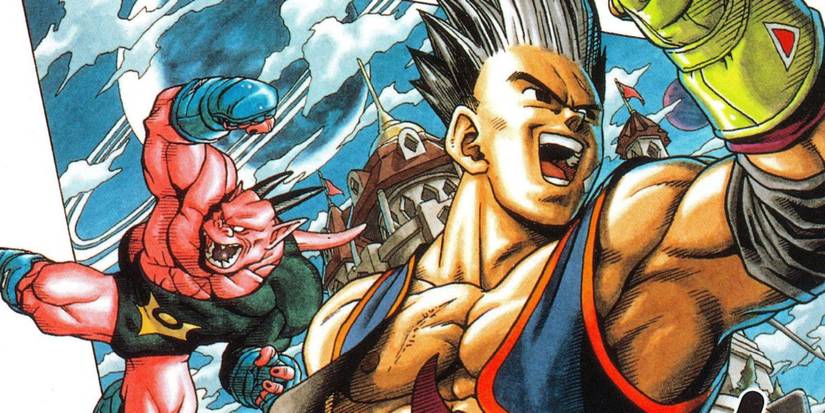 Akira Toriyama Tobal No. 1 featuring two of the playable characters