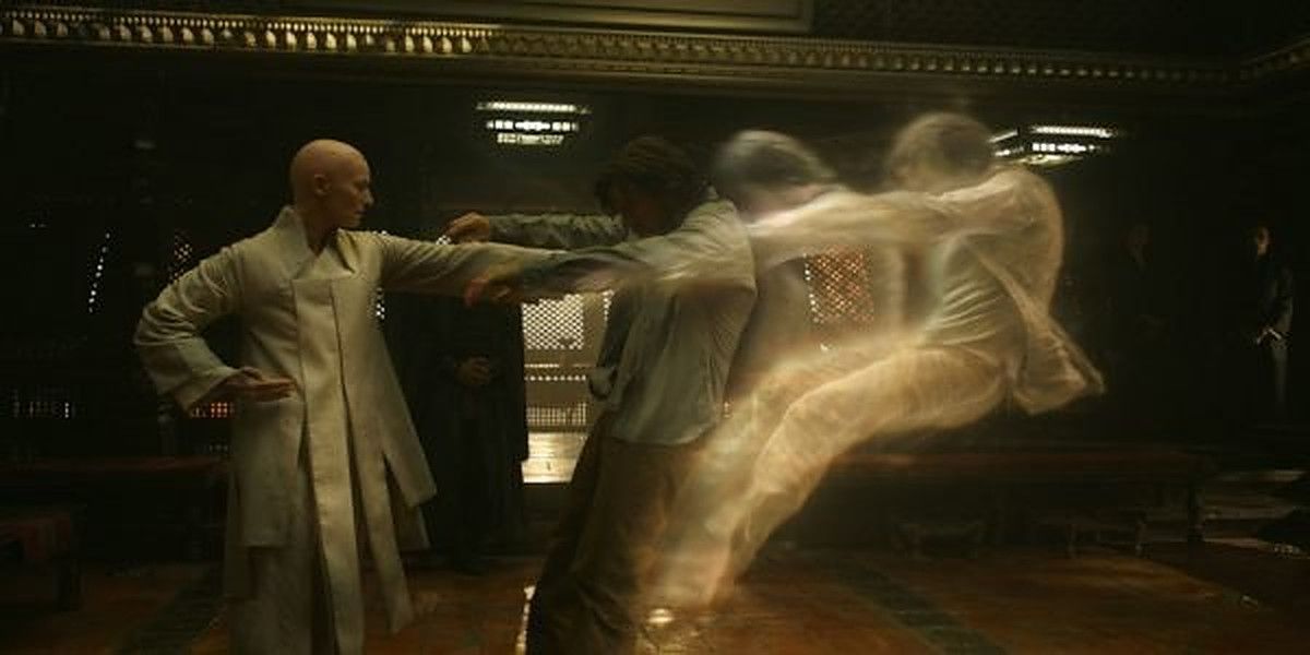Ancient One knocks Doctor Strange out of his body