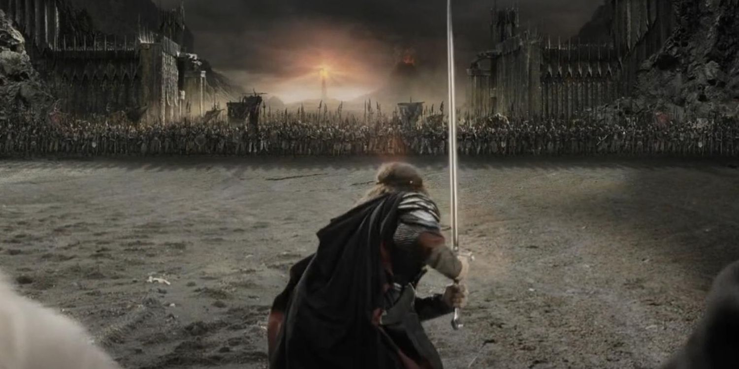 aragorn leading the charge into mordor