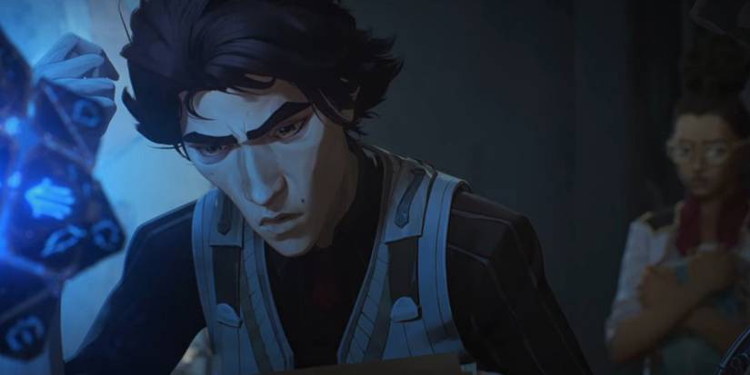 Arcane - A Close-Up Of Viktor Too Engrossed In His Work To Notice Those Around Him